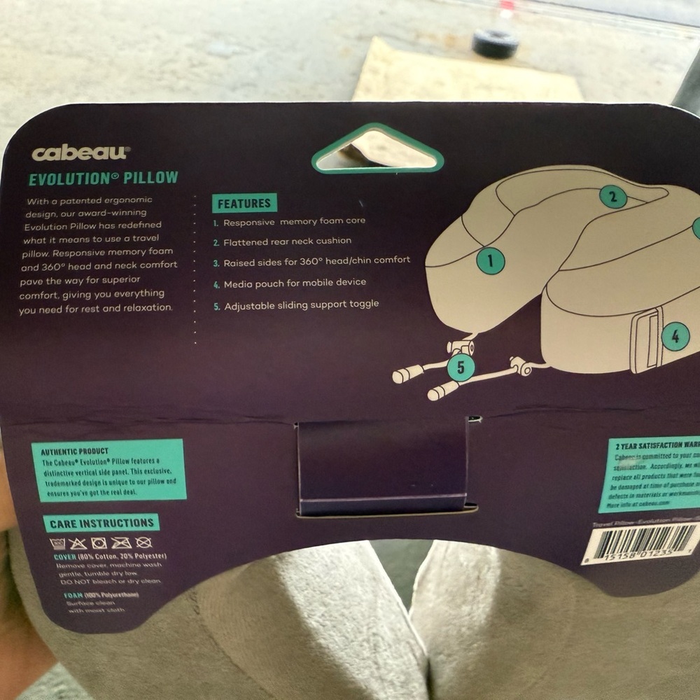 Cabeau Evolution Pillow - Gray NWT - Picture 5 of 5